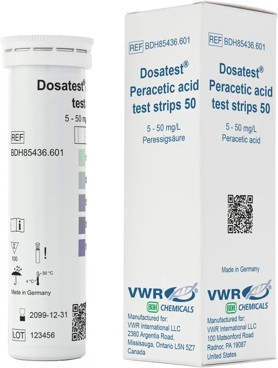 Test strips, peracetic acid, Dosatest